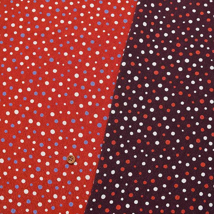 Polyester chirimeprint fabric random dot - nomura tailor