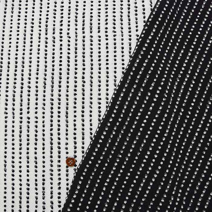 Polyester Chirimen Print Fabric Dot Stripe - nomura tailor