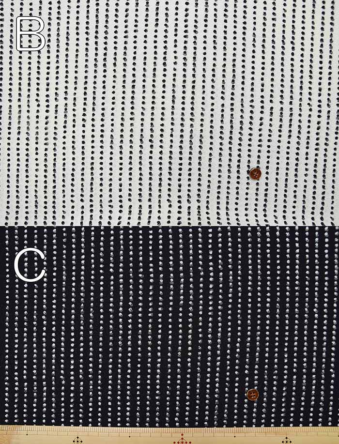 Polyester Chirimen Print Fabric Dot Stripe - nomura tailor