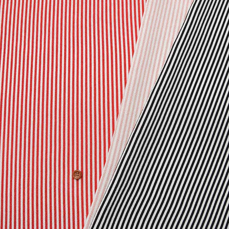 Polyester Chirimeprint fabric stripe - nomura tailor