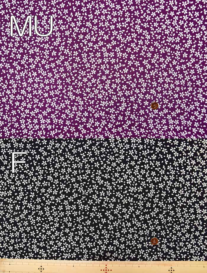 Polyester Chirimen Print Fabric Sakura Fubuki - nomura tailor