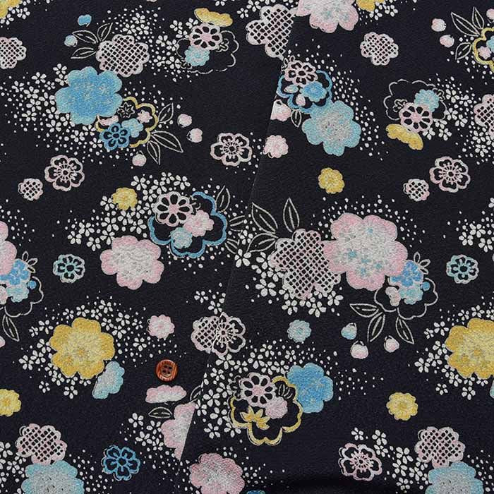 Polyester chirimeprint fabric cherry blossoms - nomura tailor