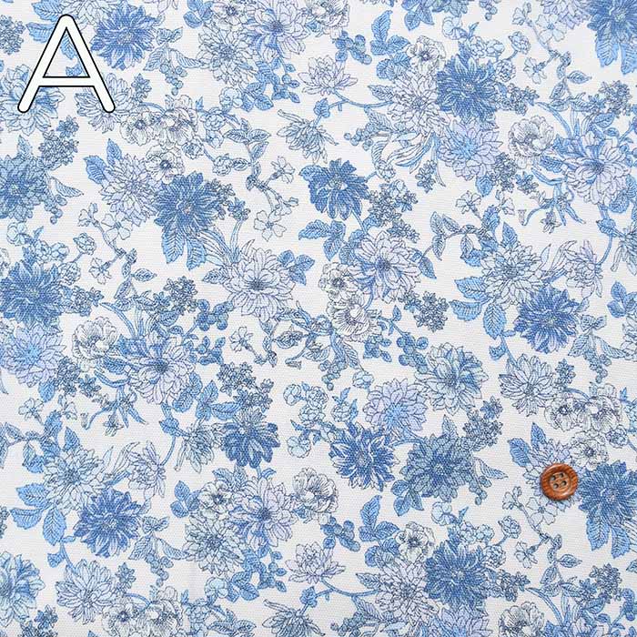 Cotton Ox Print Fabric Mini Flower - nomura tailor