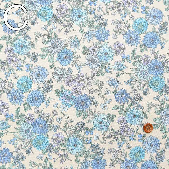 Cotton Ox Print Fabric Mini Flower - nomura tailor