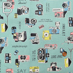 Cotton Ox Print Fabric "Outing" Camera - nomura tailor