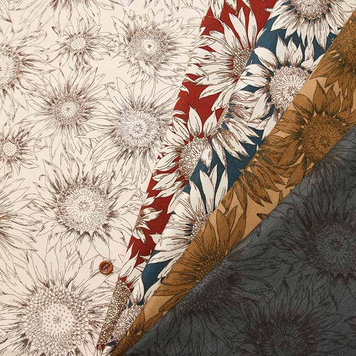 Cotton Ox Print Fabric Sunflower - nomura tailor