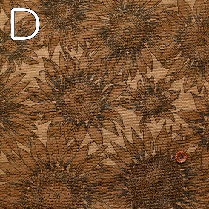 Cotton Ox Print Fabric Sunflower - nomura tailor