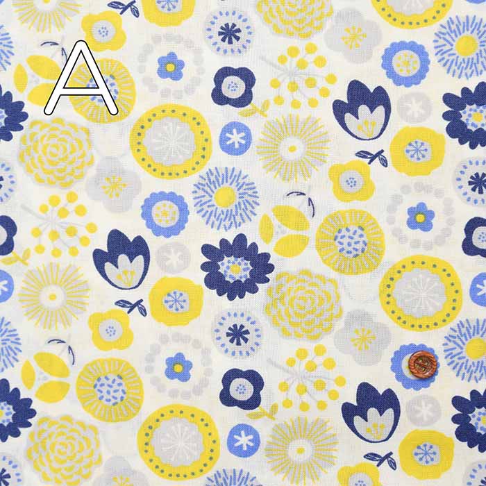 Cotton seating print fabric stamp flower - nomura tailor