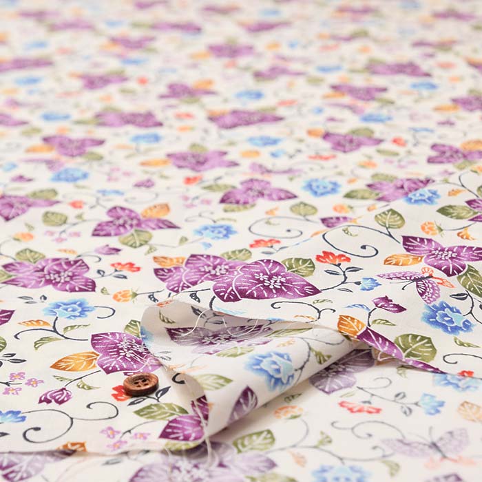 Cotton Seating Printed Fabric Bingata Style - nomura tailor