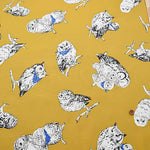 Cotton Ox Printed Fabric Owl - nomura tailor