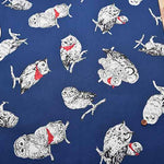 Cotton Ox Printed Fabric Owl - nomura tailor