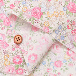 Cotton broadcloth printed fabric Ribbon and flower - nomura tailor