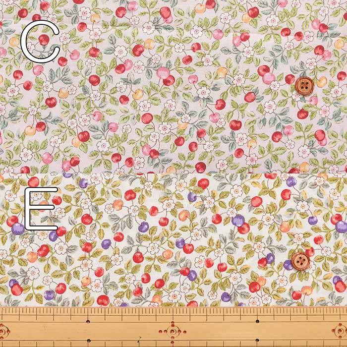 Cotton Broad Broad Printed Fabric Cherry - nomura tailor