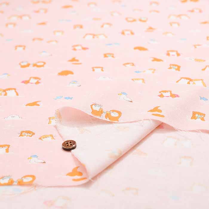 Cotton double gauze print fabric Otter - nomura tailor