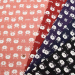 Cotton dobby print fabric Shiba Inu - nomura tailor