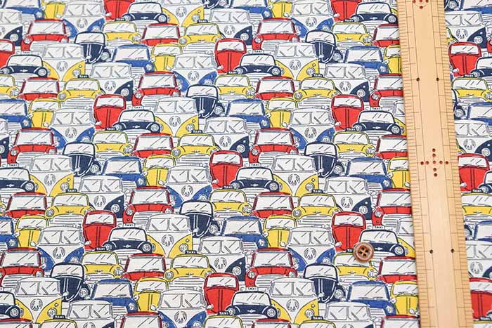 Cotton Seating Printed Fabric Classic Car - nomura tailor