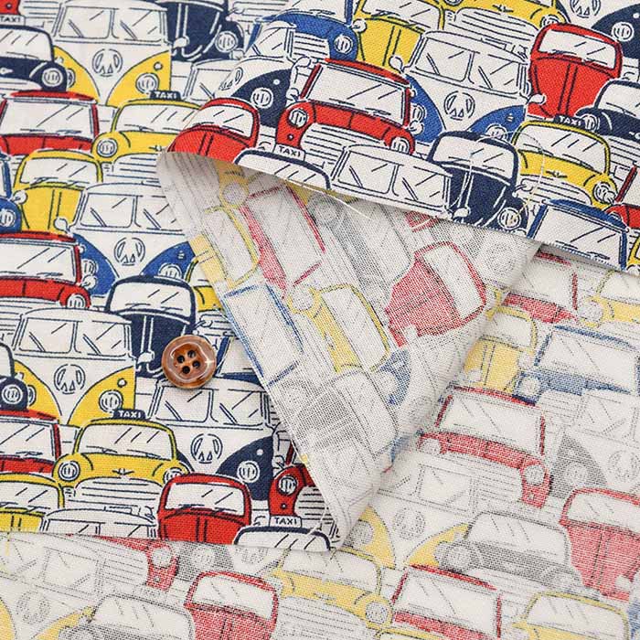 Cotton Seating Printed Fabric Classic Car - nomura tailor