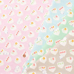 Cotton Ox Printed Fabric Fruit Sandwich and Striped Eggplant - nomura tailor