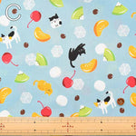 Cotton sheeting print fabric WA Monogatari Anmitsu Neko - nomura tailor