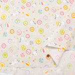 Cotton sheeting print fabric WA Monogatari Candy Striped Enaga - nomura tailor