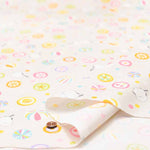 Cotton sheeting print fabric WA Monogatari Candy Striped Enaga - nomura tailor