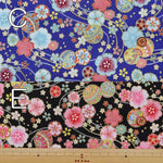 Cotton chinese Grame Printed Fabric Wa Temari - nomura tailor