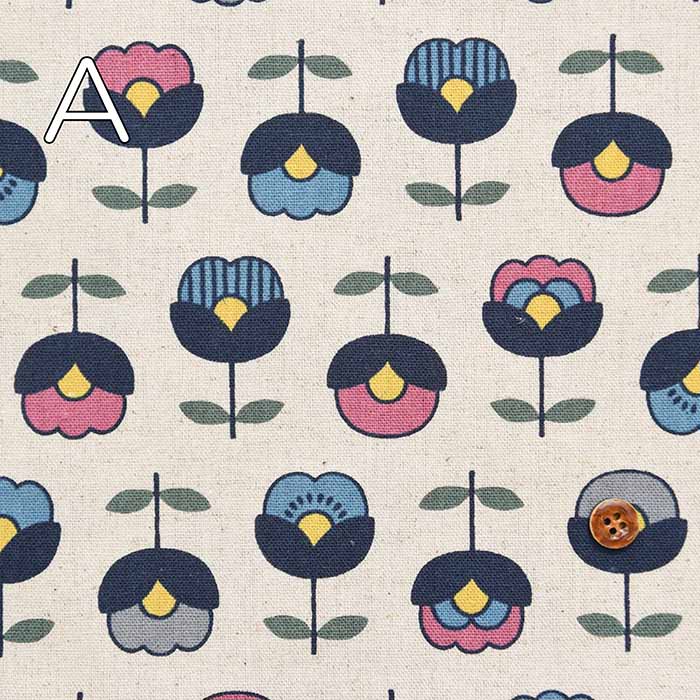 C/L Canvas Printed Fabric Flower - nomura tailor