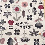 C/L Canvas Printed Fabric Nordic Forest Big Flower - nomura tailor