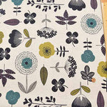 C/L Canvas Printed Fabric Nordic Forest Big Flower - nomura tailor