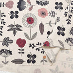 C/L Canvas Printed Fabric Nordic Forest Big Flower - nomura tailor