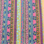 Cotton sheeting print fabric Ethnic stripe - nomura tailor