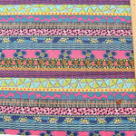 Cotton sheeting print fabric Ethnic stripe - nomura tailor