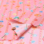 Cotton broadcloth printed fabric Bingata-style striped seersucker - nomura tailor