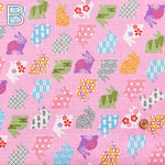 Cotton dobby print fabric Haikara Rabbit - nomura tailor