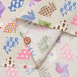 Cotton dobby print fabric Haikara Rabbit - nomura tailor