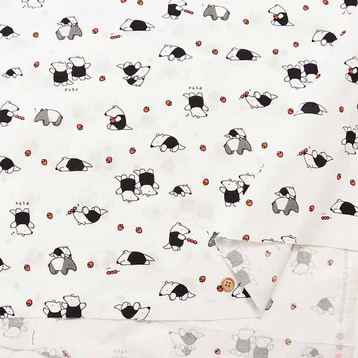 Cotton seamed printed fabric Anteater - nomura tailor