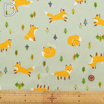 Cotton Ox Printed Fabric Fox - nomura tailor