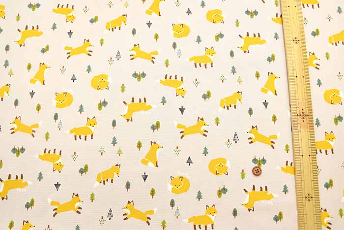 Cotton Ox Printed Fabric Fox - nomura tailor