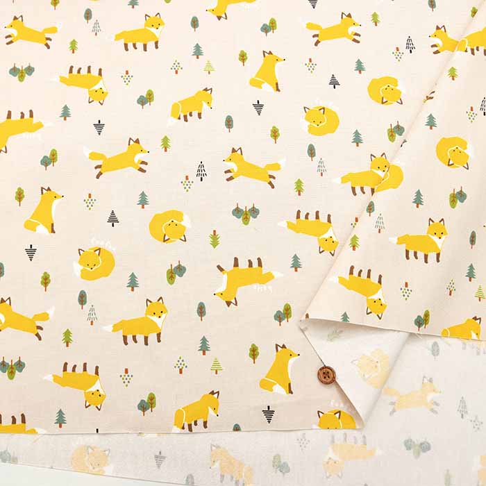 Cotton Ox Printed Fabric Fox - nomura tailor