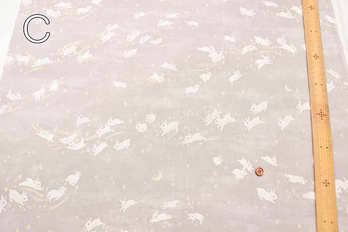 Cotton sheeting printed fabric Rabbit - nomura tailor