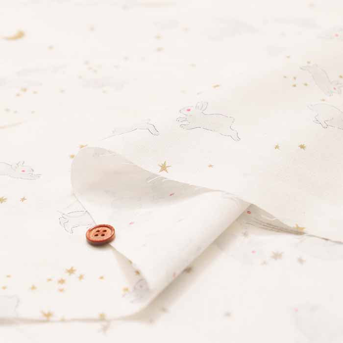 Cotton sheeting printed fabric Rabbit - nomura tailor