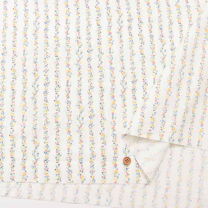 Cotton sheeting printed fabric Onge Bouguet - nomura tailor