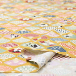 Cotton sheeting printed fabric Cat Fan - nomura tailor