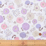 Cotton sheeting print fabric Flower - nomura tailor