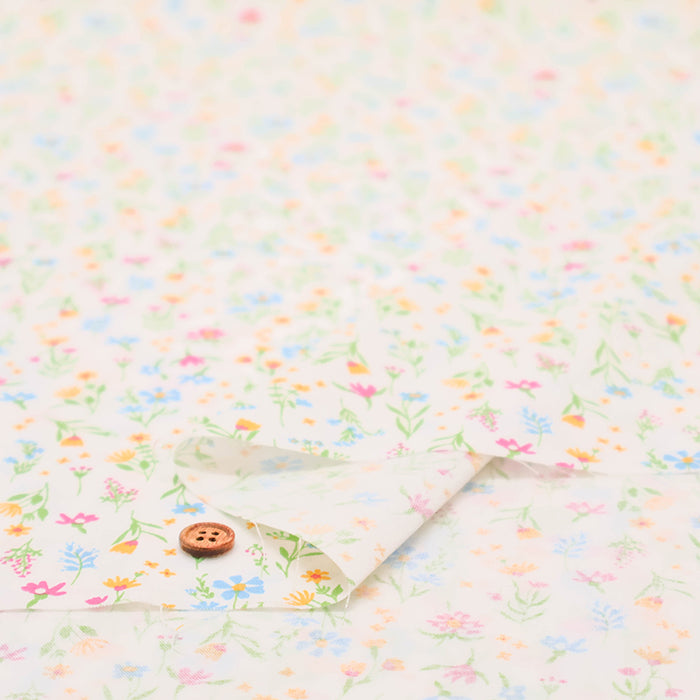 Cotton Sharting Printed Fabric - Mini Flower - nomura tailor