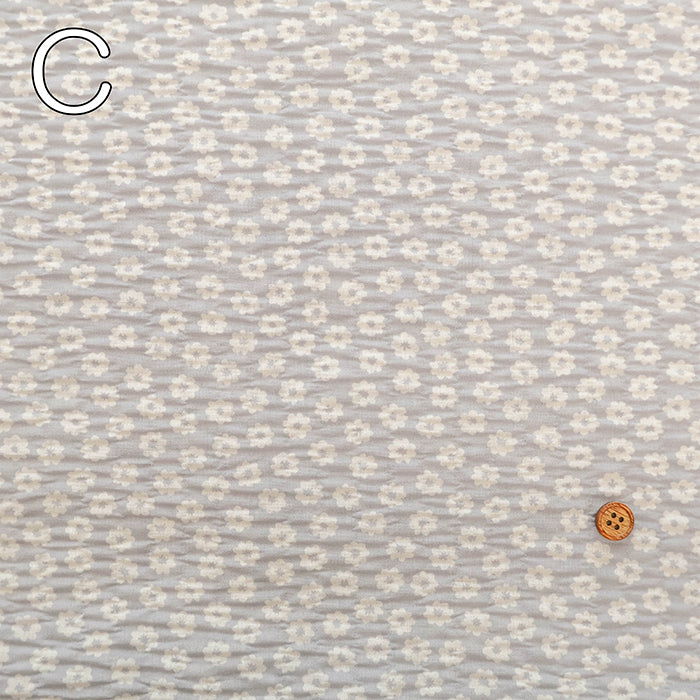 T/C Ripple Printed Fabric - Petit Flower - nomura tailor