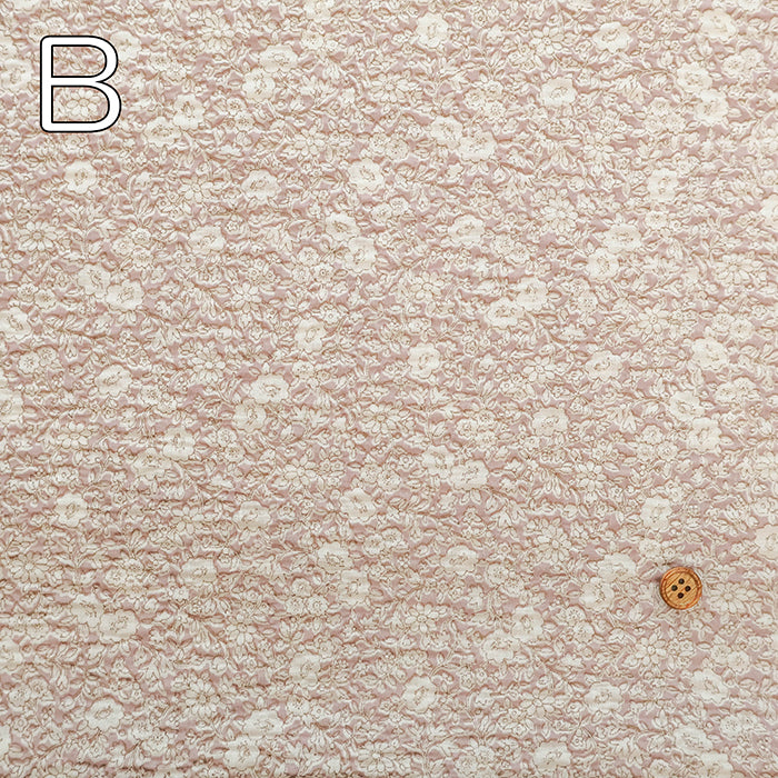 T/C Ripple Printed Fabric - Flower - nomura tailor