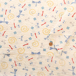 Cotton Ripple-printed Fabric - Japanese Style Dragonfly - nomura tailor
