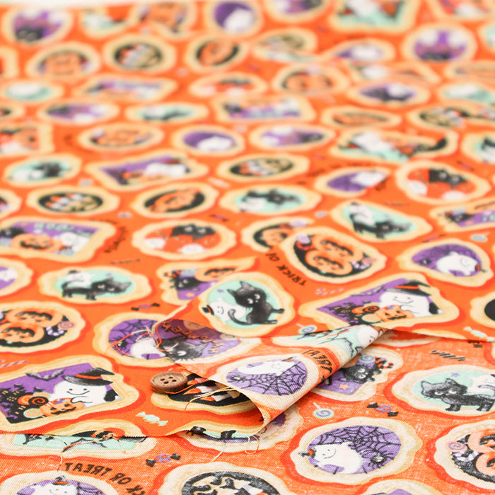 Cotton Scare Printed Fabric - Halloween - nomura tailor