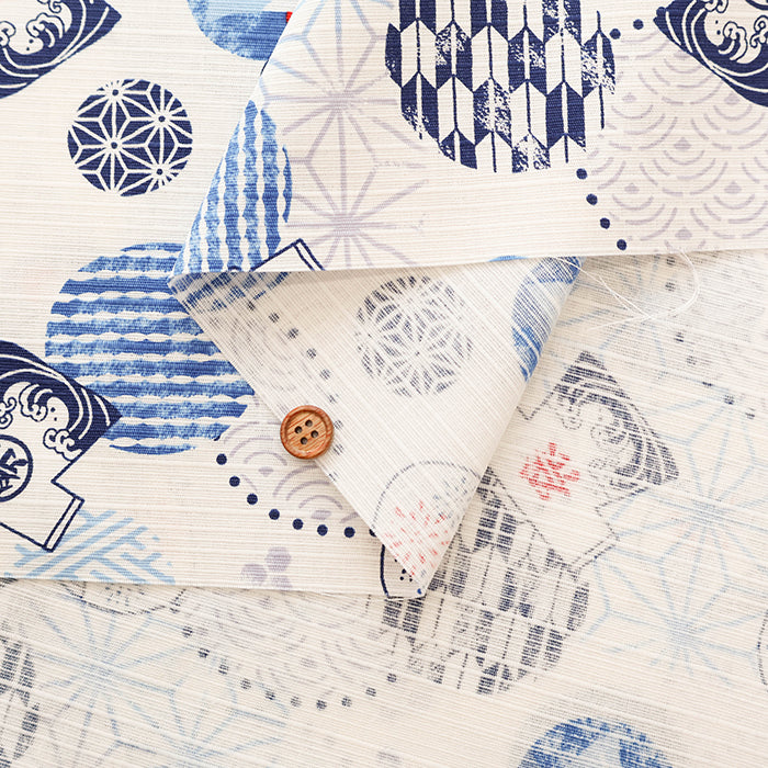 Cotton Shantung Print Fabric - Happi - nomura tailor